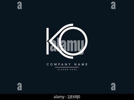 Alphabet Abstract Letter Icon Logo KO Stock Vector