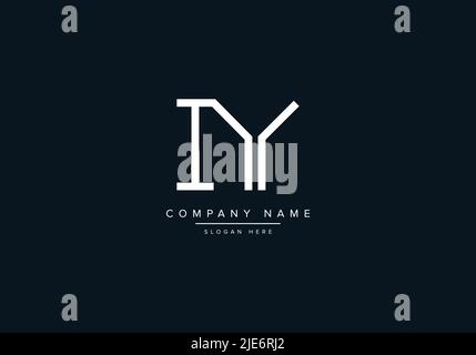 Alphabet Abstract Letter Icon Logo IY Stock Vector