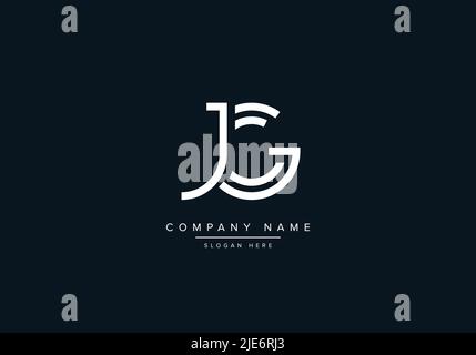 Alphabet Abstract Letter Icon Logo JG Stock Vector