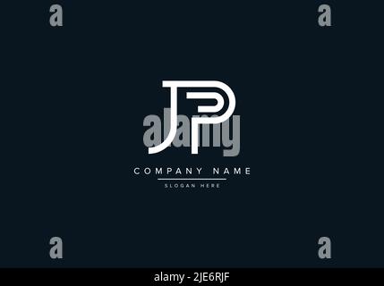 Alphabet Abstract Letter Icon Logo JP Stock Vector