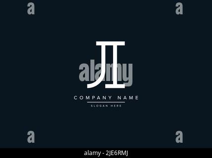 Alphabet Abstract Letter Icon Logo JI Stock Vector