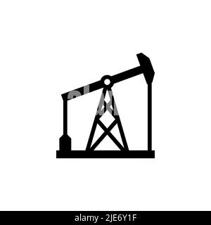 oil mining icon vector isolated on white background. Stock Vector