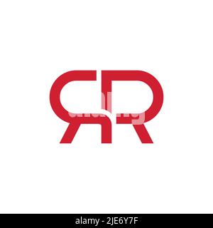 letter RR related to each other logo design vector. Stock Vector
