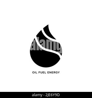 oil fuel energy icon logo design vector isolated on white background. Stock Vector