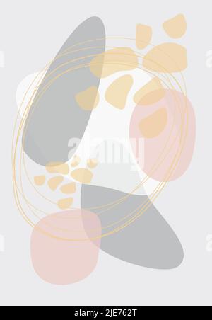 Boho abstraction. Minimalism. Contemporary art. Contemporary art. Stock Vector