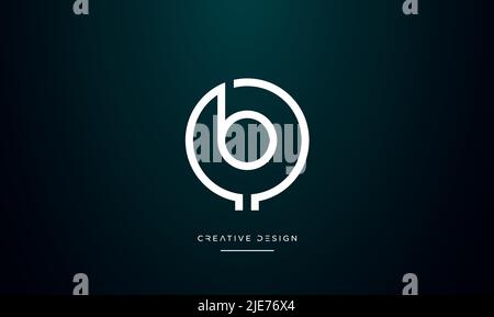Alphabet Letters QB, BQ, Q or B Abstract Icon Logo Monogram Stock Vector