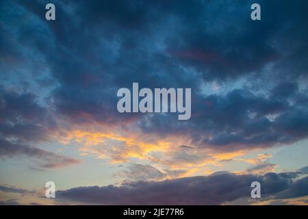 stormy sky over the sea ,before the sunset Stock Photo