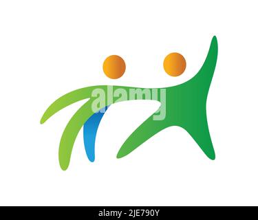 Social Activity, Helping Gesture and Teamwork Symbol Stock Vector