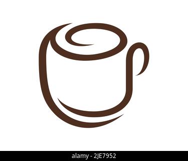Simple Cafe, Coffee and Mug Symbol Stock Vector