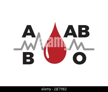 Simple Blood Type and Blood Donor Symbol Stock Vector