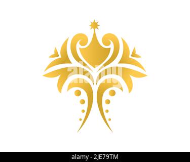 Creative Shiny Golden Ornament Vector Stock Vector