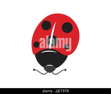 Ladybug Illustration visualized with Simple Touch Stock Vector