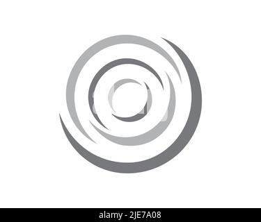 Circular Wave Symbol visualized with Simple Touch Stock Vector