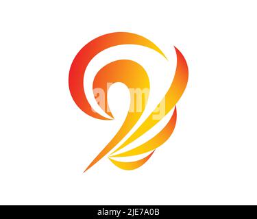 Burning Side View and Rising Phoenix Symbol Stock Vector