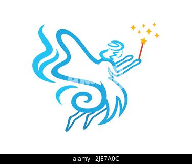 Flying Fairy with Sparkle Illustration Stock Vector