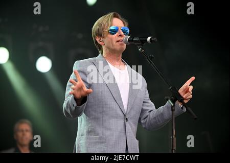 June 25, 2022, Leeds, South Yorkshire, U.K: Johnny Hates Jazz , Performing at Lets Rock Leeds 80s Festival , Uk ,  25.06.2022 (Credit Image: © Robin Burns/ZUMA Press Wire) Stock Photo