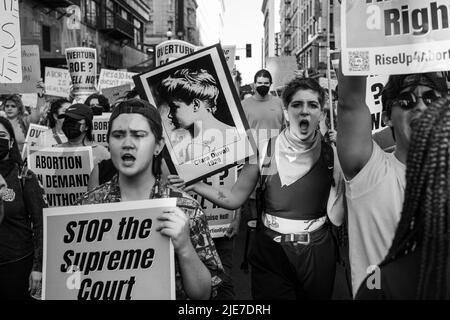 Roe Vs Wade Protest Downtown Los Angeles  Stock Photo