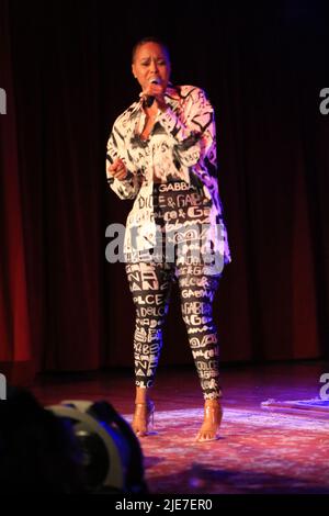 Singer Chrisette Michele performing live at the City Winery