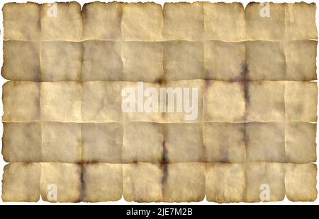 old paper letter map Stock Photo