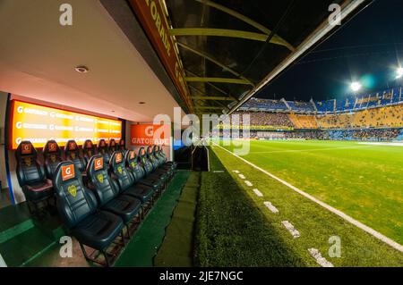 Boca Juniors facility, La Bombonera Stadium before a Copa Libertadores match. Stock Photo