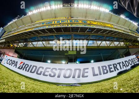 Boca Juniors facility, La Bombonera Stadium before a Copa Libertadores match. Stock Photo