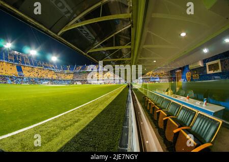 Boca Juniors facility, La Bombonera Stadium before a Copa Libertadores match. Stock Photo