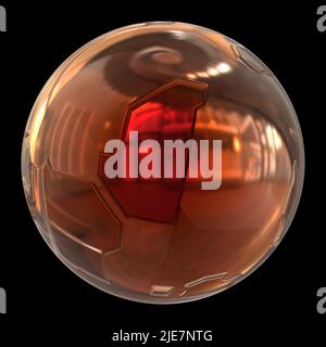 futuristic 3d sphere on black background Stock Photo