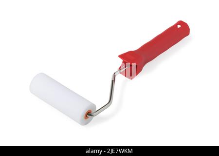 Foam paint roller isolated on white background Stock Photo