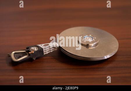 The arms and the disk of a hard disk Stock Photo