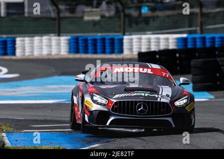 77 ALANIS Eric, DE MARTIN Alberto, NM Racing Team, Mercedes-AMG GT4, action during the 3rd round of the Championnat de France FFSA GT 2022, from June 24 to 26 on the Circuit d’Albi in Albi, France - Photo Damien Doumergue / DPPI Stock Photo