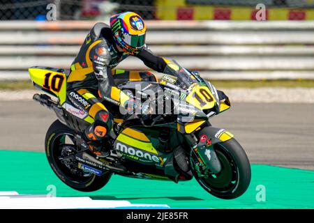 ASSEN, NETHERLANDS - JUNE 26: Luca Marini of Mooney VR46 Racing Team and Italy during the MotoGP of Netherlands at TT Assen on June 26, 2022 in Assen, Netherlands. (Photo by Patrick Goosen/Orange Pictures) Stock Photo