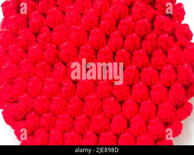 The vintage handmade Knitting patterns Strawberry. Stock Photo