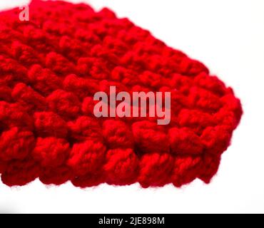 The vintage handmade Knitting patterns Strawberry. Stock Photo