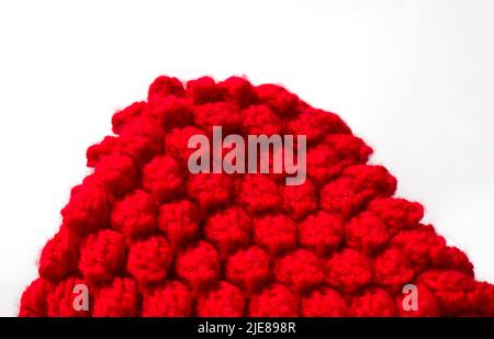 The vintage handmade Knitting patterns Strawberry. Stock Photo