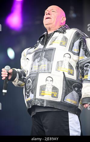 Bad Manners , Buster Bloodvessel Performing at Lets Rock Leeds 80s Festival , Uk ,  25.06.2022 Stock Photo