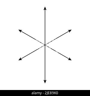mathematical geometric shape Lines arrow. vector Stock Vector