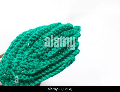 The vintage handmade Knitting patterns. Mushroom. Stock Photo