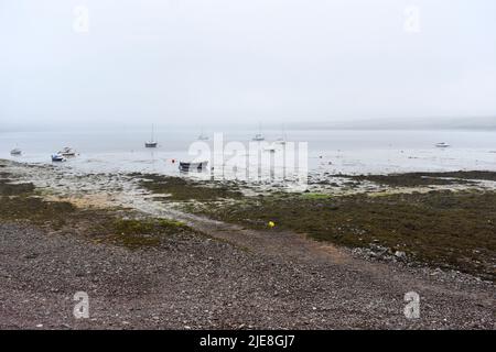 Angle Bay at low tide, Angle, Pembrokeshire, Wales Stock Photo