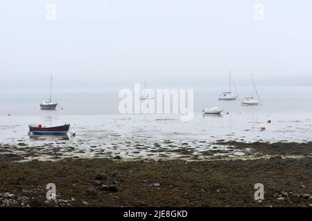 Angle Bay at low tide, Angle, Pembrokeshire, Wales Stock Photo