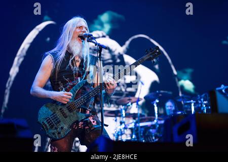 Catton Park, Derbyshire, UK, Sunday 12 August 2018. Nightwish headline the Ronnie James Dio stage at Bloodstock Festival. Credit: Tracy Daniel/Alamy Stock Photo