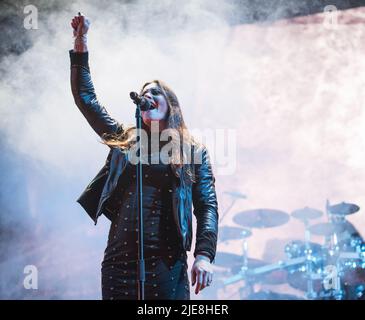 Catton Park, Derbyshire, UK, Sunday 12 August 2018. Nightwish headline the Ronnie James Dio stage at Bloodstock Festival. Credit: Tracy Daniel/Alamy Stock Photo