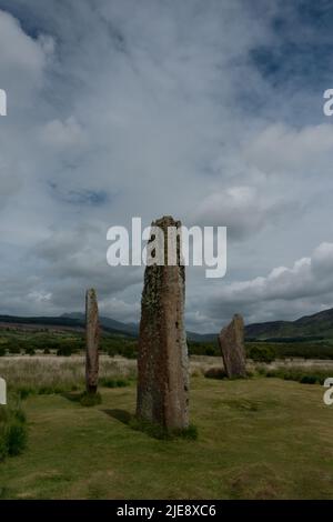 The Machrie Moor standing stones, Isle of Arran, Scotland Stock Photo