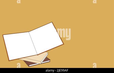 horizontal stack of colored books in isometric.education infographic template design with books pile.Set of book icons in flat design style.vector Stock Vector