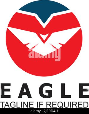 Eagle bird logo icon design vector template Stock Vector