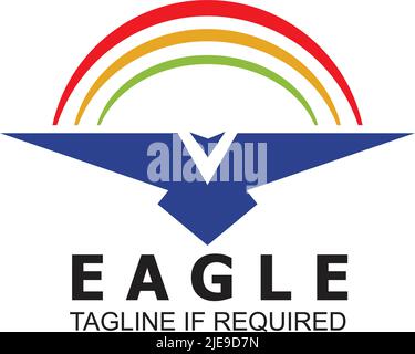 Eagle bird logo icon design vector template Stock Vector