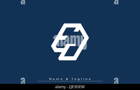 Alphabet letters Initials Monogram logo EJ , JE Stock Vector
