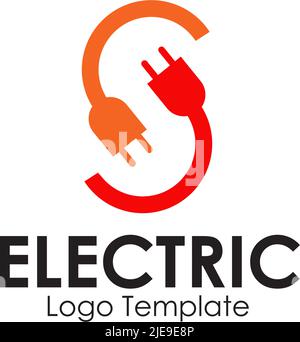 Electric plug in logo design inspiration vector template Stock Vector
