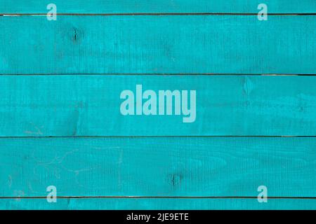 Blue, horizontal wooden planks background. Texture, pattern Stock Photo