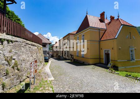 Street in old town Jajce, Bosnia and Herzegovina. Stock Photo