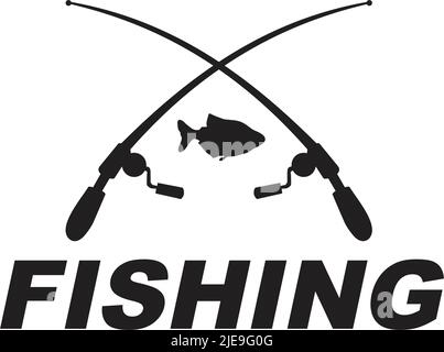 Fishing club logo design vector template illustration Stock Vector